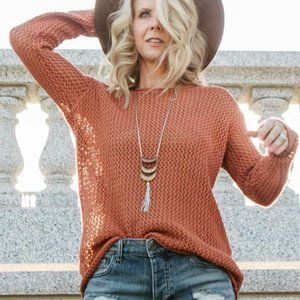 Sanctuary Soledad Open Stitch Knit Sweater (NWT)